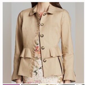 Tory Burch  Delia Ruffle Peplum Jacket Size 0